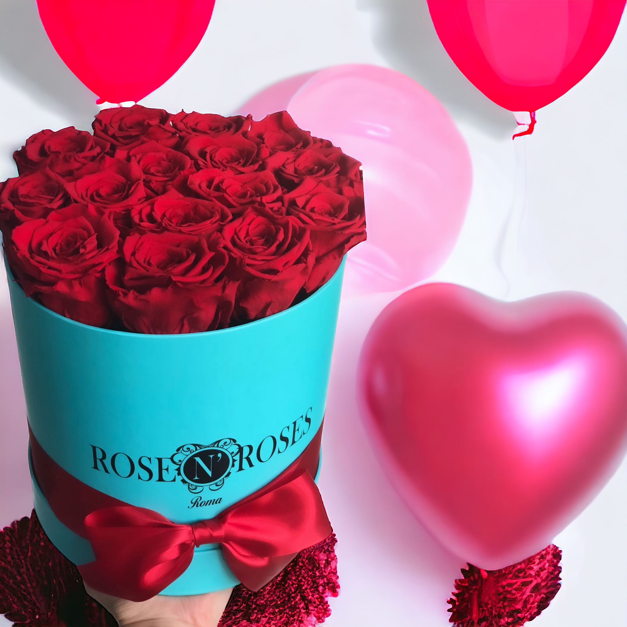 TIFFANY - Medium Box rose stabilizzate