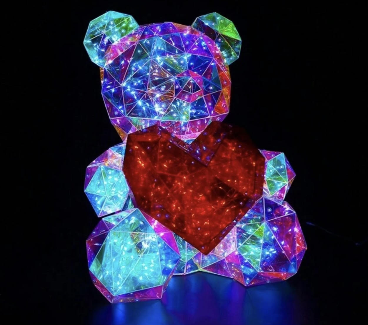 Orsetto 3D luminoso da 35 cm - immagine 2